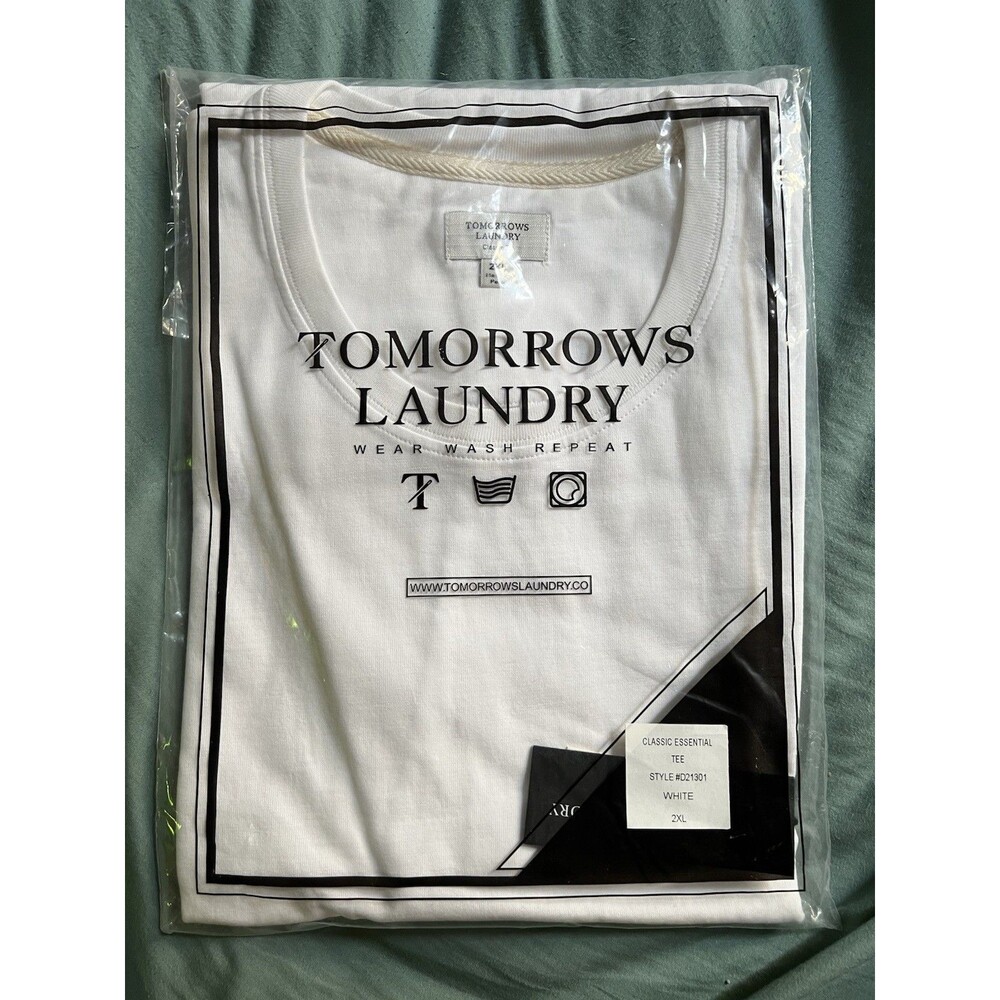 Tomorrow's Laundry Classic Essential Tee White 2XL #D21301